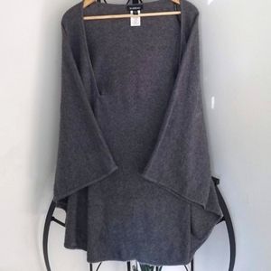 Bebe Cozy 100% Cashmere Cardigan Cape Oversized Shawl Wrap